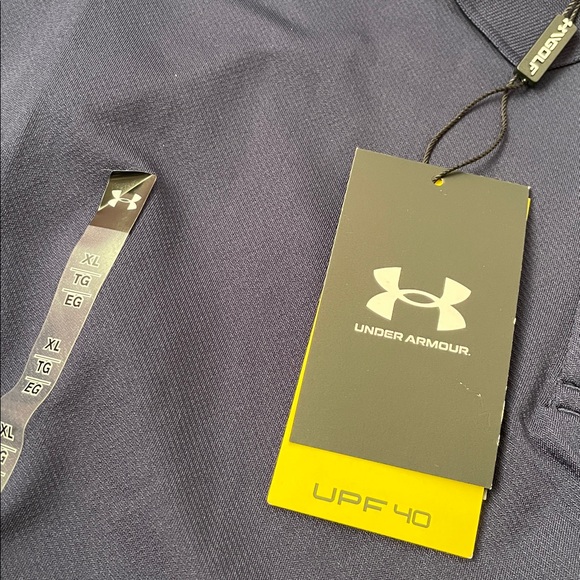 NWT Under Armour Men's Deep Blue Polo Shirt.  Size XL/TG - Picture 6 of 6
